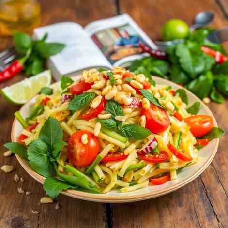 Zesty Bok Lahong - Cambodian Papaya Salad Recipe